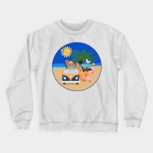 Vacation At the Beach! Sun, Sand and Surf Crewneck Sweatshirt